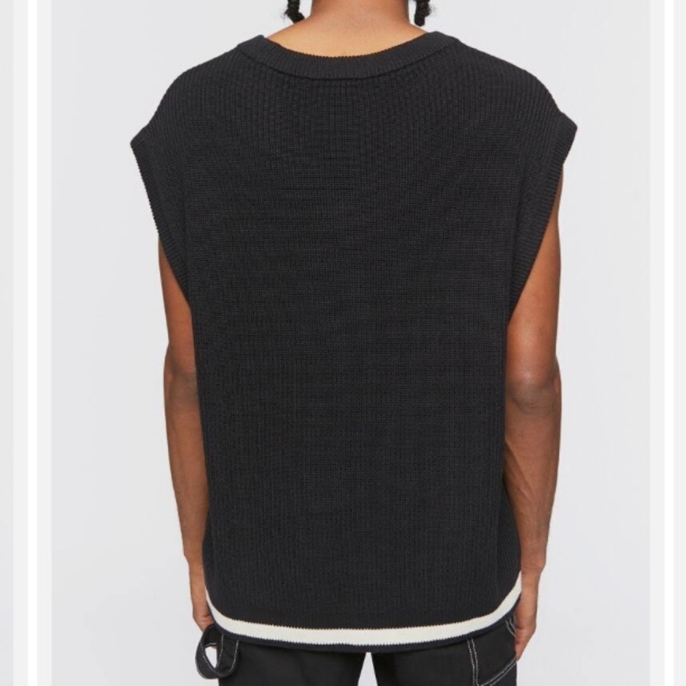 Forever 21 Contrast-Hem Sweater Vest Size S - Picture 5 of 9